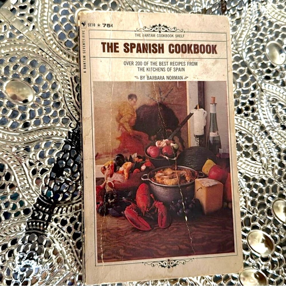 Vintage 60's THE SPANISH COOKBOOK By Barbara Norman - Paperback Cookbook 1966